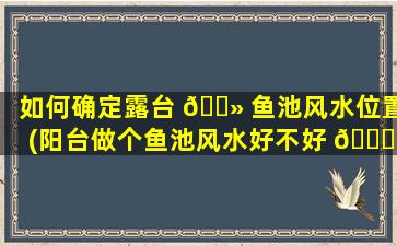 如何确定露台 🌻 鱼池风水位置(阳台做个鱼池风水好不好 🐈 )